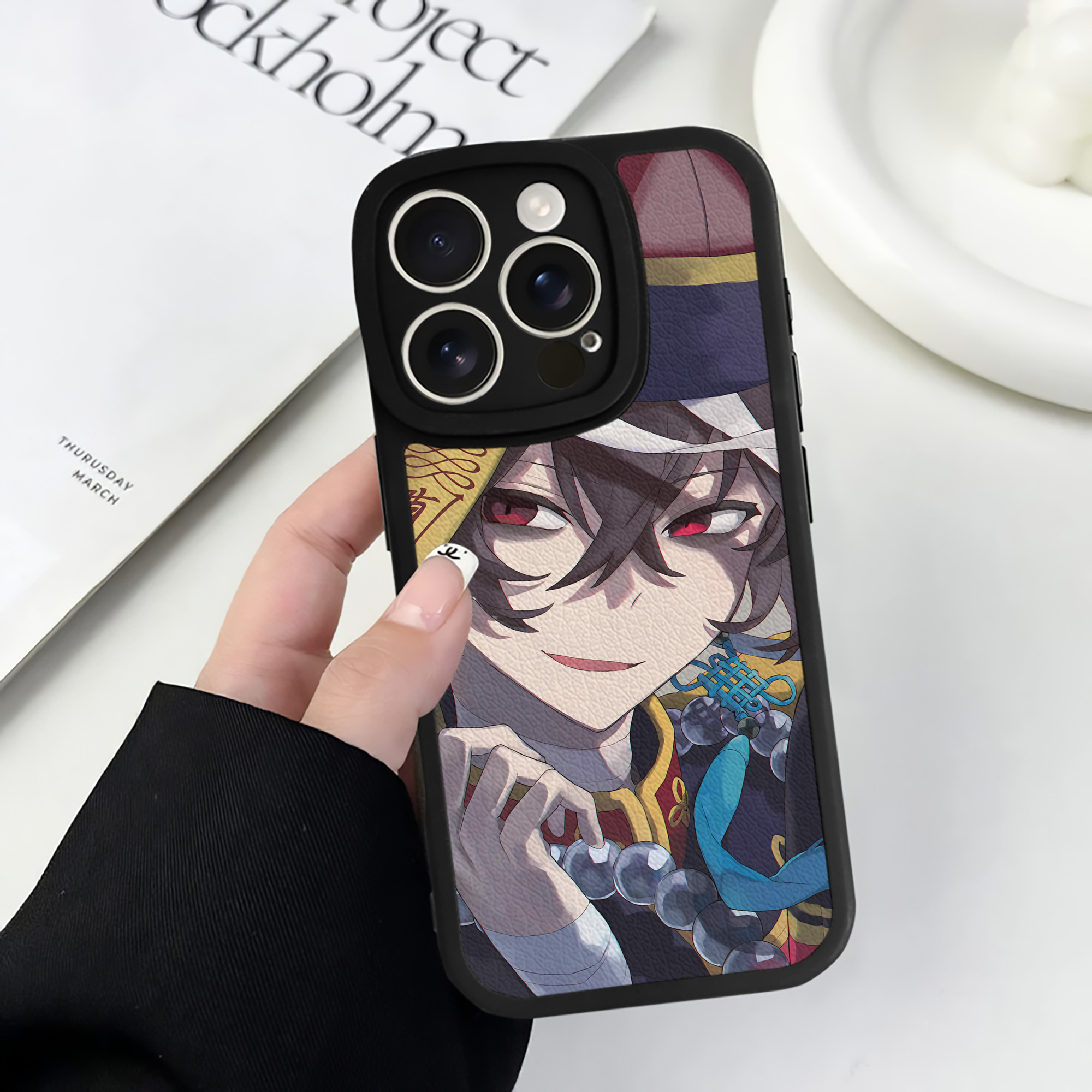 （画像用） 文豪ストレイドッグス Bungo Stray Dogs 【iPhone 16シリーズ対応】シリコンスマホケース（レザー調） 材質：シリコン